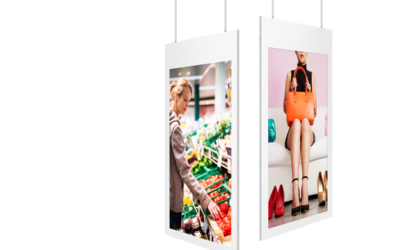 Sleek Hanging Single-Sided Digital Signage